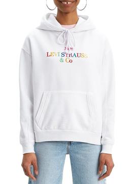 Sudadera Levis Unbasic 90S Blanco Para Mujer