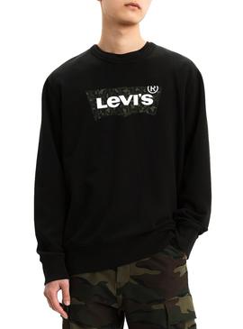 Sudadera Levis Graphic Animal Negro Para Hombre