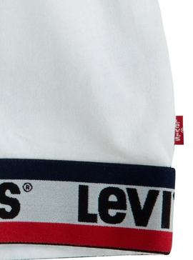 Camiseta Levis Varsity Taping Blanco Para Niña