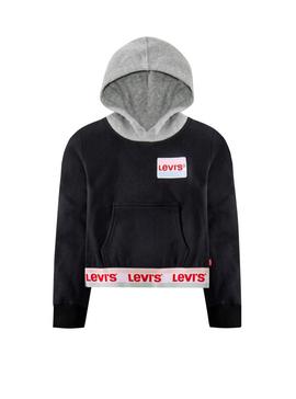 Sudadera Levis Contrast Hood Negro Para Niña