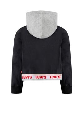 Sudadera Levis Contrast Hood Negro Para Niña