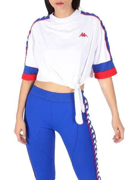 Kappa 222 Banda Burnia Camiseta Mujer Blanco