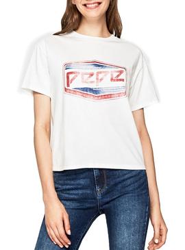 Camiseta Pepe Jeans Musete Blanco Mujer