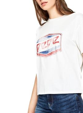 Camiseta Pepe Jeans Musete Blanco Mujer