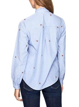 Camisa Pepe Jeans Lily Azul Para Mujer