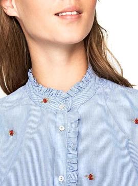 Camisa Pepe Jeans Lily Azul Para Mujer