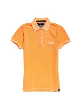 Polo Superdry Cotton Naranja Mujer