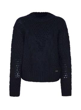 Jersey Pepe Jeans Helaia Marino Para Mujer