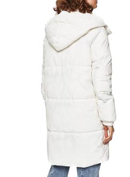 Abrigo Pepe Jeans Natt Acolchado Blanco Para Mujer