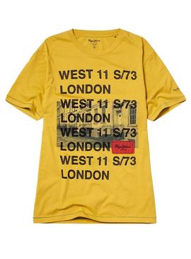 Camiseta Pepe Jeans Groves Amarillo Para Hombre