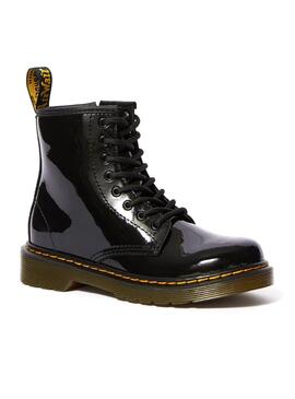 Botas Dr Martens Junior 1460 Patent Negro Niños