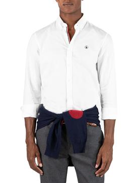 Camisa El Ganso Pin Point Classic Flag Blanca 