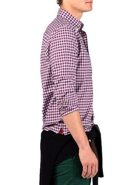 Camisa El Ganso Oxford Check Rojo Hombre