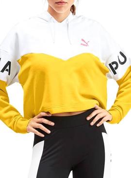 Sudadera Puma XTG Capucha Amarillo Para Mujer