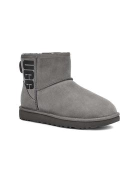 Botas UGG Classic Mini Rubber Logo Gris Mujer