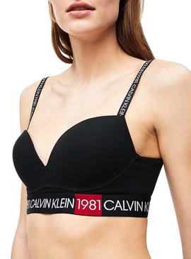 Sujetador Calvin Klein Push Up Inmerion 1981 Negro