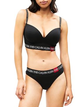 Sujetador Calvin Klein Push Up Inmerion 1981 Negro