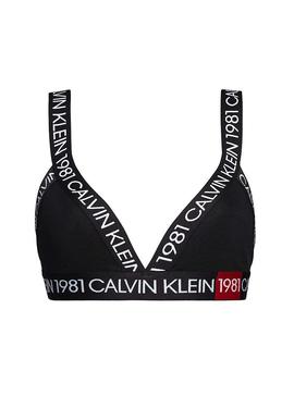 Sujetador Calvin Klein Unlined 1981 Bold Negro 