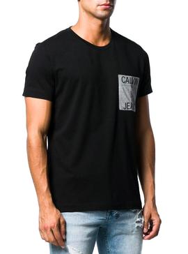 Camiseta Calvin Klein Jeans Pocket Negro Hombre