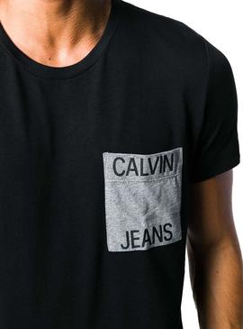 Camiseta Calvin Klein Jeans Pocket Negro Hombre