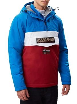 Chaqueta Napapijri Rainforest Block Roja para Hombre