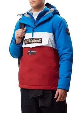 Chaqueta Napapijri Rainforest Block Roja para Hombre