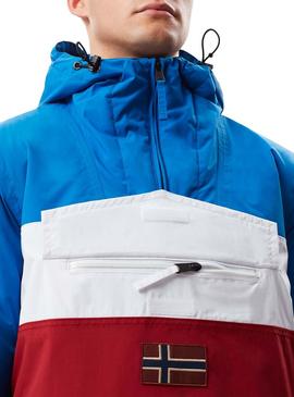 Chaqueta Napapijri Rainforest Block Roja para Hombre