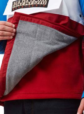 Chaqueta Napapijri Rainforest Block Roja para Hombre