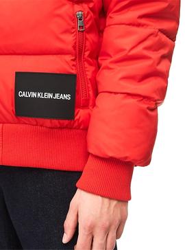 Chaqueta Calvin Klein Padded Western Rojo Hombre