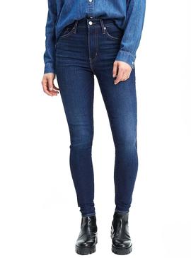 Pantalon Levis Mile High Azul Mujer