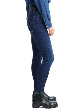 Pantalon Levis Mile High Azul Mujer