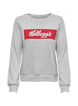 Sudadera Only Kelloggs Gris Mujer