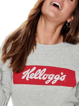 Sudadera Only Kelloggs Gris Mujer