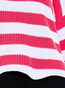 Jersey Only Hilde Stripe Coral Mujer