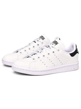 Zapatillas Adidas Stan Smith Blanco y Negro Teen