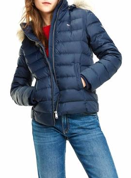 Cazadora Tommy Jeans Essential Hooded Marino Mujer