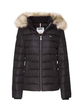 Cazadora Tommy Jeans Essential Hooded Negro Mujer
