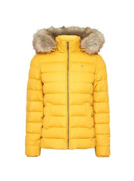 Cazadora Tommy Jeans Essential Hood Amarillo Mujer