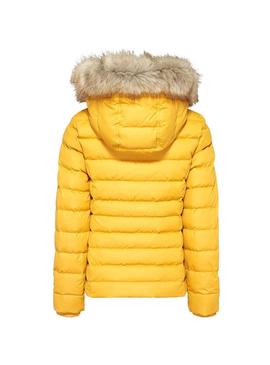 Cazadora Tommy Jeans Essential Hood Amarillo Mujer