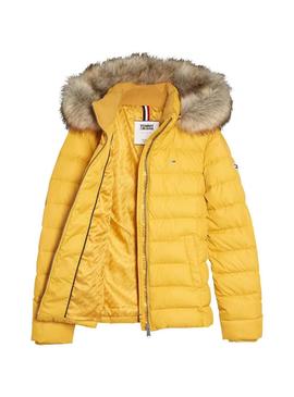 Cazadora Tommy Jeans Essential Hood Amarillo Mujer