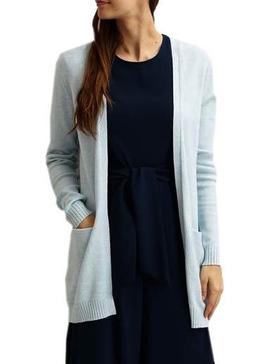 Cardigan Vila Viril Azul Para Mujer