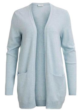 Cardigan Vila Viril Azul Para Mujer