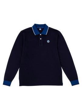 Polo North Sails LS Azul Hombre