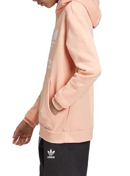 Sudadera Adidas Trefoil Hoodie Salmon Niño 