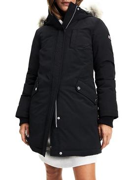 Parka Tommy Jeans Technical Negro Para Mujer