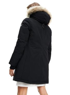 Parka Tommy Jeans Technical Negro Para Mujer