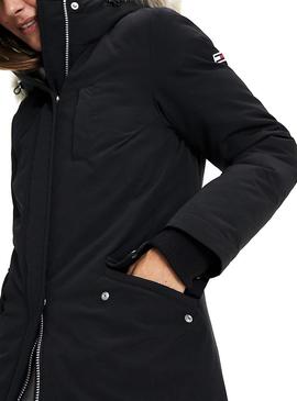 Parka Tommy Jeans Technical Negro Para Mujer