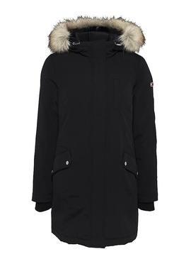 Parka Tommy Jeans Technical Negro Para Mujer