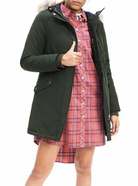 Parka Tommy Jeans Technical Verde Para Mujer