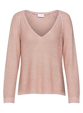 Jersey Vila Vidiego Metallic Rosa para Mujer